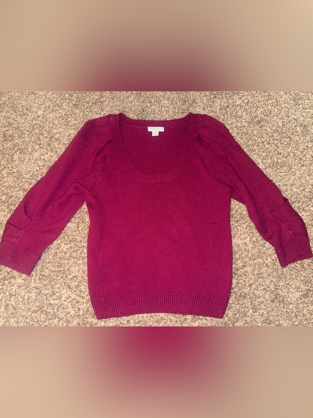 Cotton On Deep Berry Scoop Neck Sweater